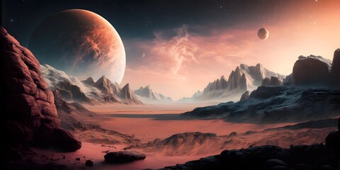 Red Planet Landscape (Generative AI)