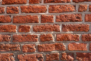 Obraz premium structure of medieval bricks illuminated by the sun