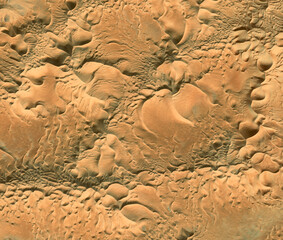 Sand dunes in the Algerian Sahara. A mosaic of images stitched together to create one mammoth picture. 
