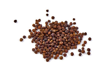 Black pepper, isolated on white background.