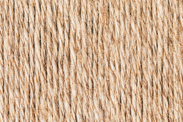 Rope texture. Brown old rope lines. Striped pattern. Retro textile texture. Stripes background on canvas. Twine pattern. - obrazy, fototapety, plakaty