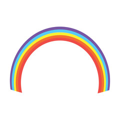 Isolated colored rainbow sketch icon Vector