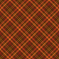 Autumn Plaid Seamless Pattern - Colorful repeating pattern design