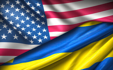 Ukraine und die USA Hand in Hand, ki generated