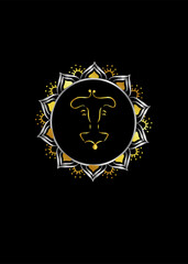 The illustration - zodiac sign in the black color.