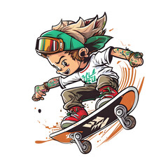 Skate or Die! Get airborne with this radical skateboarding design