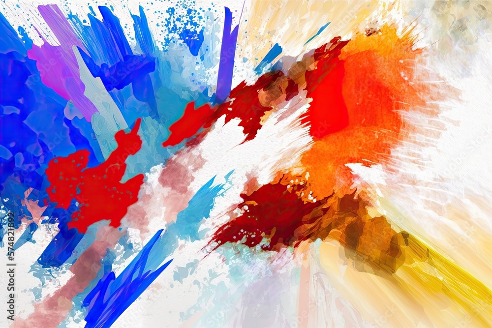 Poster abstract background with brush strokes of color. created with strokes of a brush. the brush stokes. 