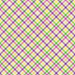 Mardi Gras Plaid Seamless Pattern - Colorful repeating pattern design - 574822008