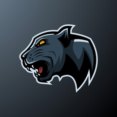 Angry Panther Mascot Logo - Animals Mascot E-sport Logo Vector Illustration Design Concept.
