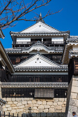 日本　愛媛県松山市の松山城の大天守