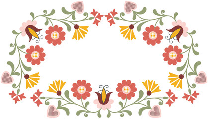 Kashubian floral design 6J frame © American Kaszuby