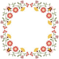 Kashubian floral design 6J frame © American Kaszuby