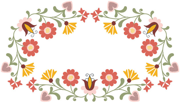 Kashubian floral design 6J frame