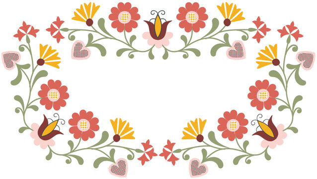 Kashubian floral design 6J Frame