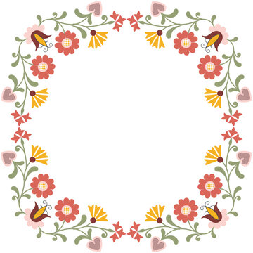 Kashubian floral design 6J frame