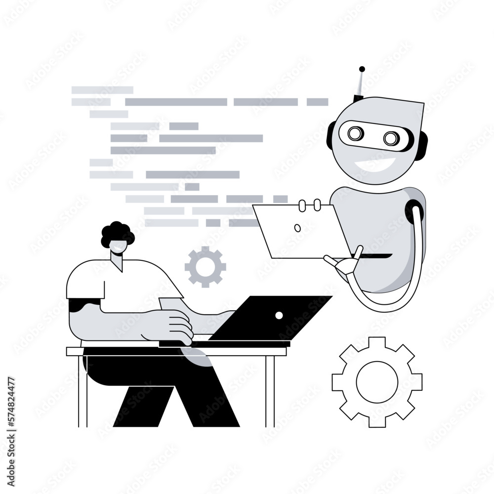 Poster open automation architecture abstract concept vector illustration. software architecture, open sourc