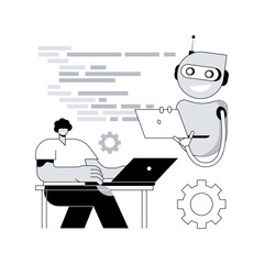 Open automation architecture abstract concept vector illustration. Software architecture, open source robotics, industrial soft development, exible manufacturing, automation abstract metaphor.