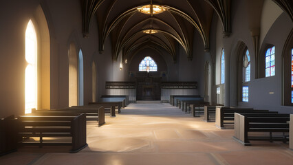 Fototapeta premium The Spirituality of a Church: A Place to Connect with the Divine, Generative AI