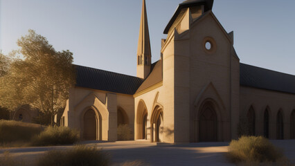 The Resilience of a Church: A Testament to Human Perseverance and Faith, Generative AI