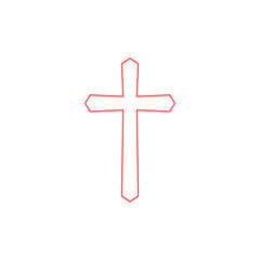 Crucifix icon. Easter. Vector illustration on a white background.