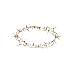 Jesus crown of thorns icon. Vector illustration on a white background.