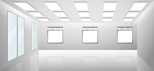 interior empty room design isolated - 3d illustration