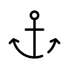 Anchor Icon Vector Symbol Design Illustration