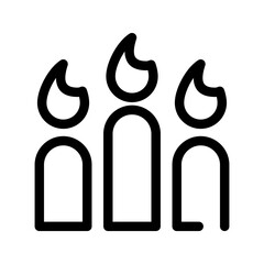 Obraz premium Candles Icon Vector Symbol Design Illustration