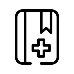 Fototapeta premium Medical Book Icon Vector Symbol Design Illustration