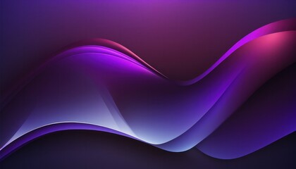 Purple Gradient with Soft Light Beam waves lines with rim light - Futuristic Technology perfect for Desktop Banner and wallpaper - Generative AI