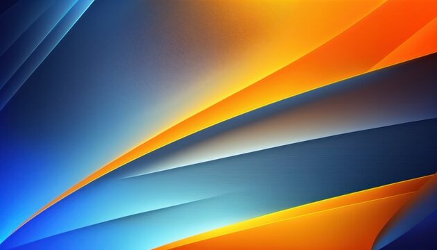 Blue and Yellow Gradient with Soft Light Beam diagonal lines - Futuristic Technology perfect for Desktop Banner and wallpaper - Generative AI