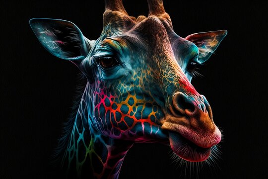 Colorful Giraffe Wallpaper