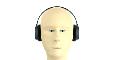 3d rendered illustration of a head of a person
