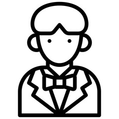 groom ilustration with outline