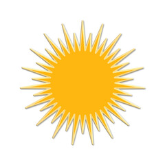 illustrazione con stella sole brillante su sfondo trasparente