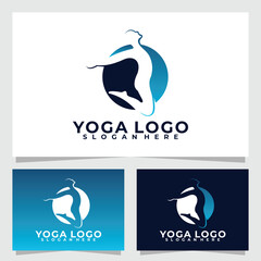 yoga logo vector design template
