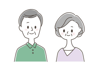 微笑むシニア夫婦