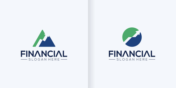 Financial professional logo template vector bundle collection for company or agency