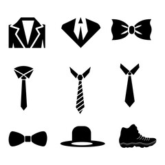  Suit element icons set. trendy style illustration on white background..eps