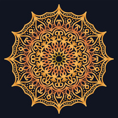 Decorative elements luxury ornament pattern gradient mandala design