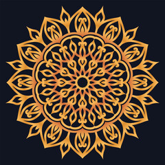 Decorative elements luxury ornament pattern gradient mandala design