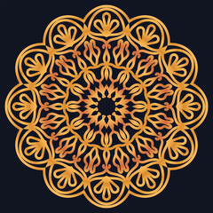 Decorative elements luxury ornament pattern gradient mandala design