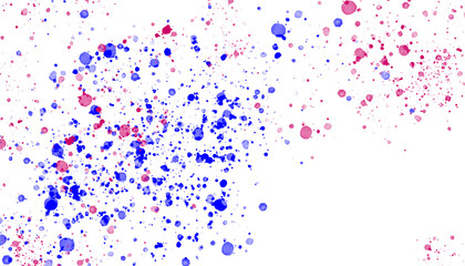 Abstract of color splatter on white background