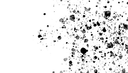 Abstract of color splatter on white background