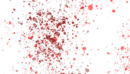 Abstract of color splatter on white background