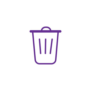 Gerbage trash icon recycle wastebasket graphic single icon vector design