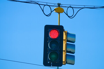 Traffic light on red