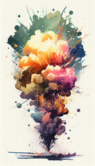 Big watercolor explosion