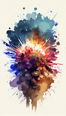 Big watercolor explosion
