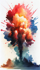 Big watercolor explosion